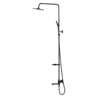 Душевая стойка Swedbe Hermes 5116B с термостатическим смесителем для ванны чёрный